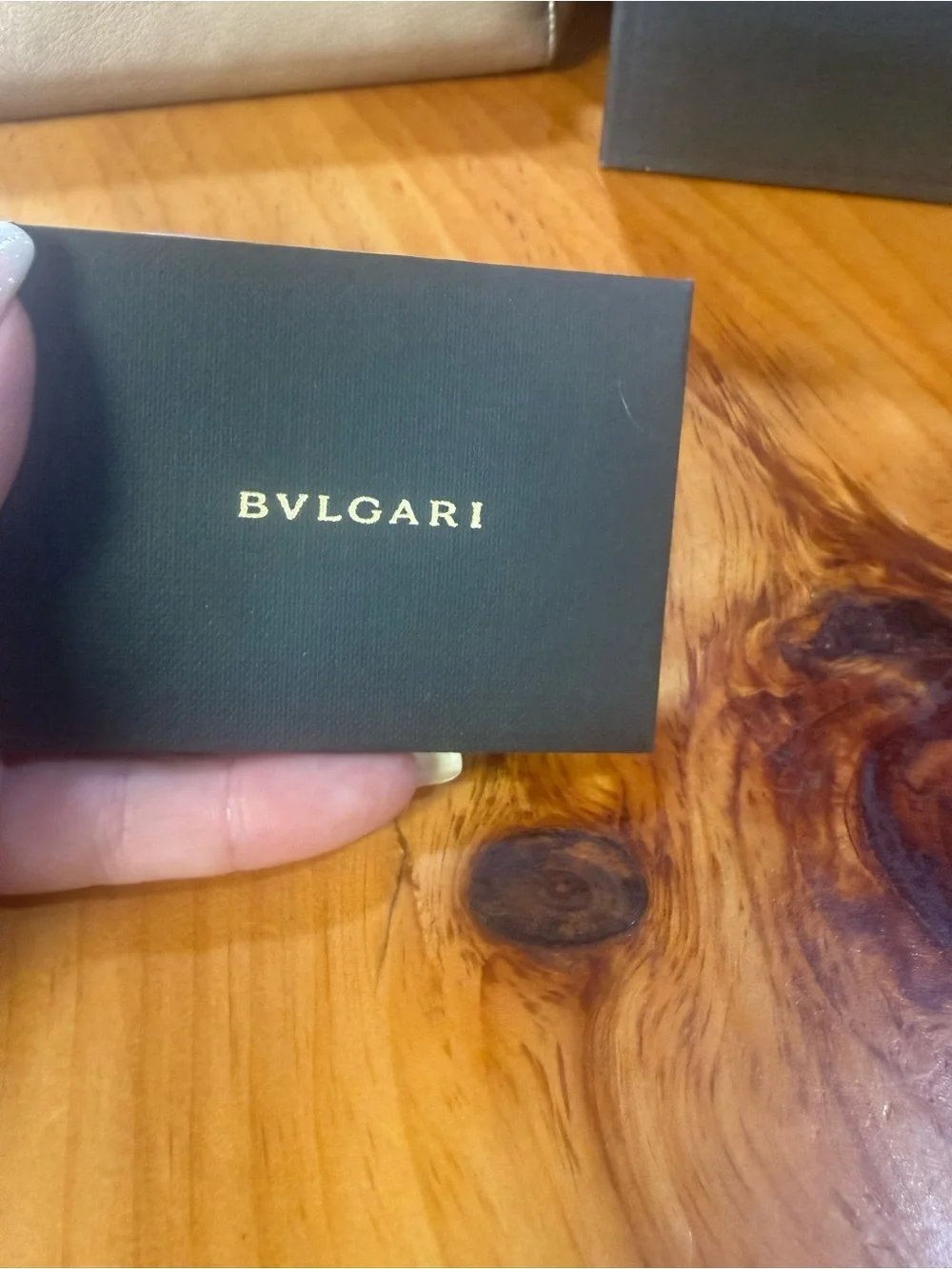 Bulgari Metallic Gold Zip Wallet with original box & cards
